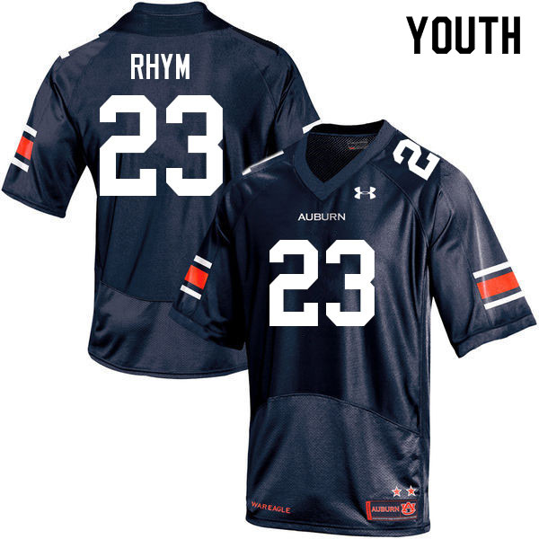 Auburn Tigers Youth J.D. Rhym #23 Navy Under Armour Stitched College 2022 NCAA Authentic Football Jersey AJC7174MJ